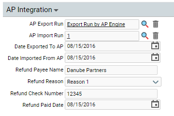 Payments AP Integration Tab