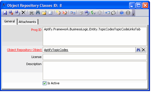 Object Repository Classes Form