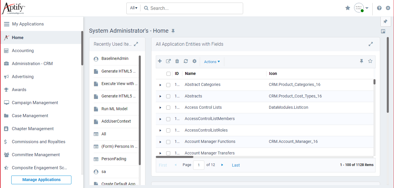 Modifying Dashboard Border Styles – Aptify Support