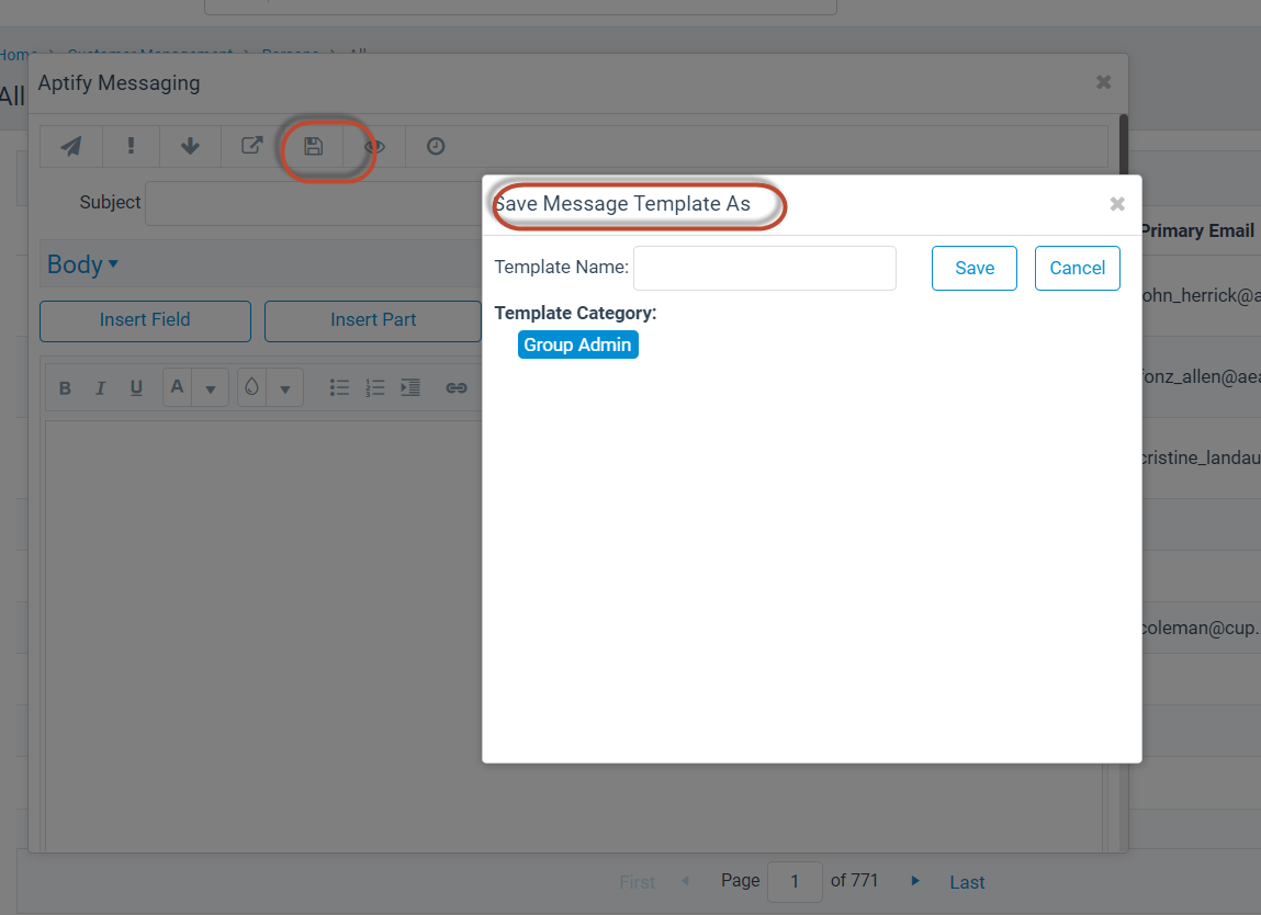 Creating and Modifying a New Message Template – Aptify Support