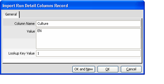 Import Run Detail Columns Form