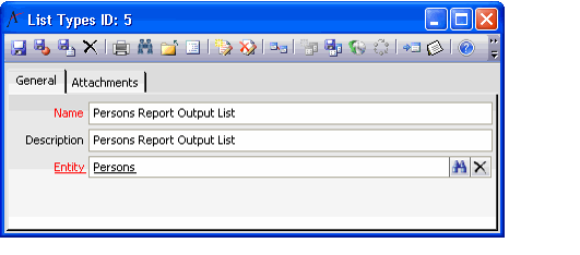 List Types Form