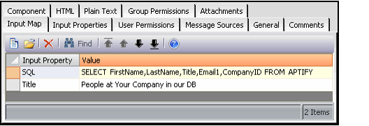 Message Part's Input Map Tab