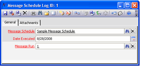 Message Schedule Log