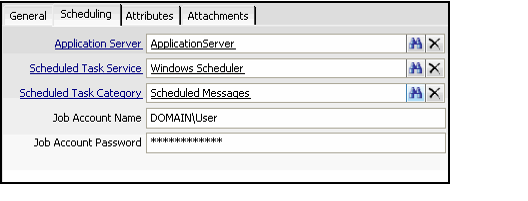 Scheduling Tab