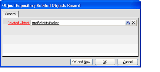 Object Repository Related Objects Form