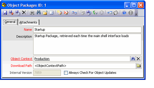 Object -Packages Form