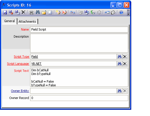 Scripts Form