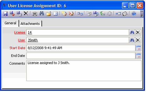 User License Assignment Form