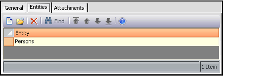 Entities Tab on Word -Templates Form