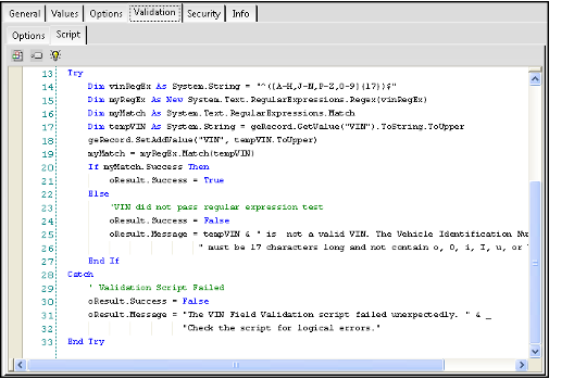 VIN Validation Script