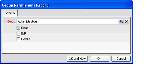 Group Permissions Record