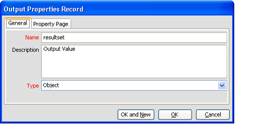 Output -Properties Record