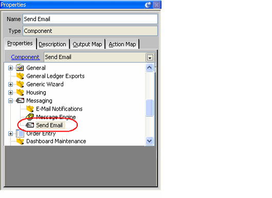 Select Send Email Component