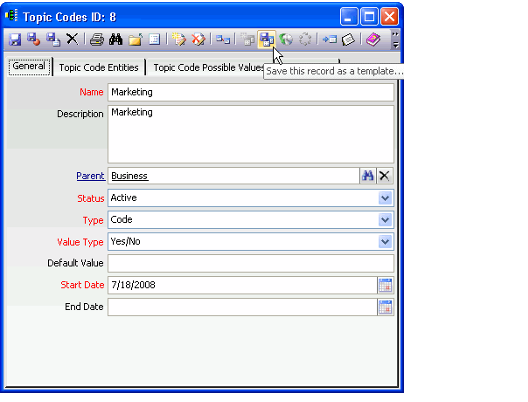Save As -Template -Context Menu Option