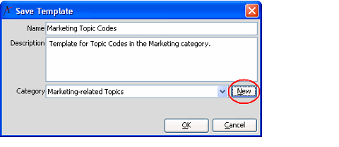 Save Template Dialog