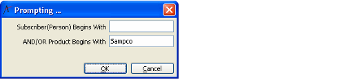 Subscriptions Dashboard Prompt View Dialog 