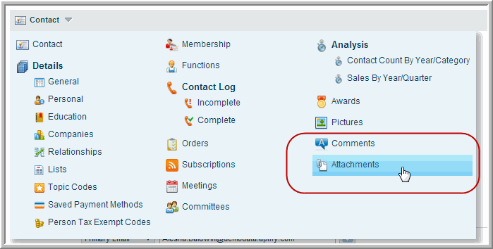 Attachments Feature