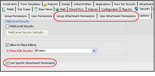 Enabling Attachment Permissions