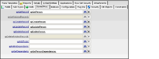 Stored -Procedures Tab