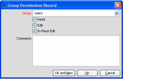 Group Permissions Form