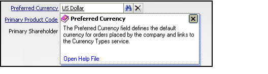 Field Help Example