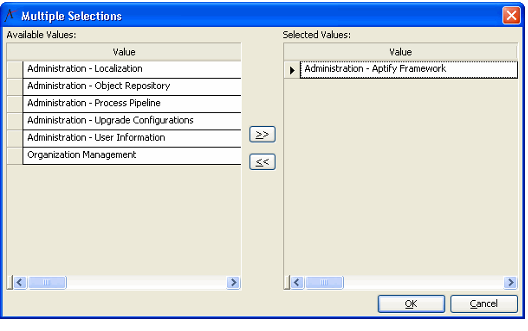 Standard -Multiple -Selection Dialog