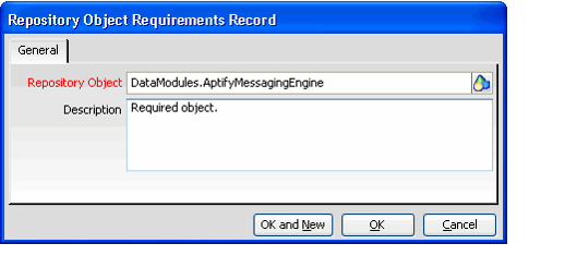 Required Objects Form