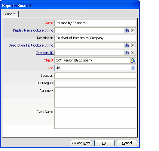 Reports Form