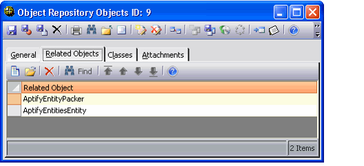 Related Objects Tab