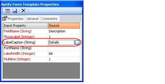 Modify Caption Name
