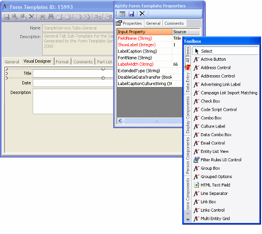 Visual Designer Tab