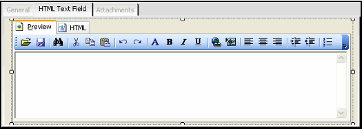 HTML Text Field Component