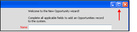 Wizard Maximize Button