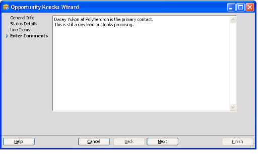 Sample Wizard Step 4