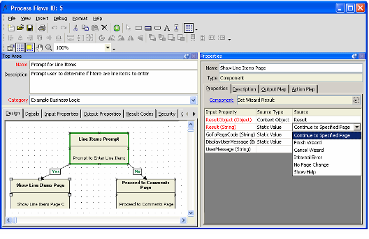 Sample Wizard Page Process Flow