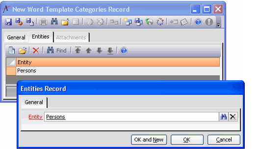 Specifying Entities for a Category