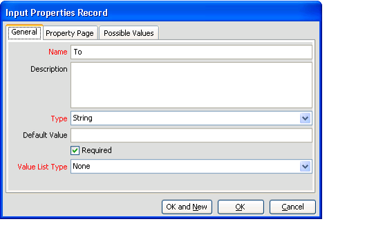 Input Properties Record