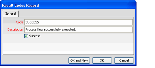Result Codes Record