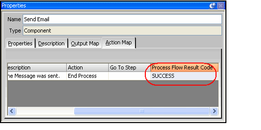 Specify Process Flow Result Code 