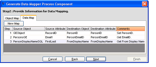 Data Map Tab