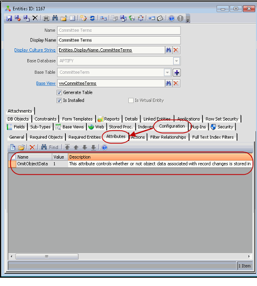 Omit Object Data Example