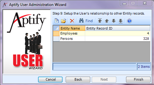 Establishing a Relationship Between a User and Entity Records 