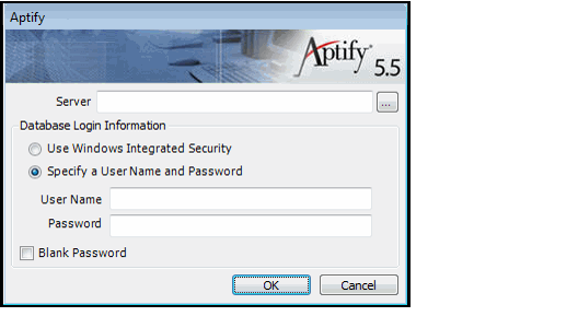 Aptify Login Dialog