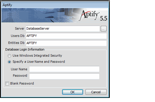 Login Dialog with Suggested Values