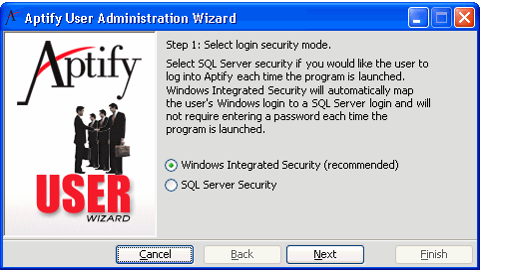 Selecting Login Security Mode