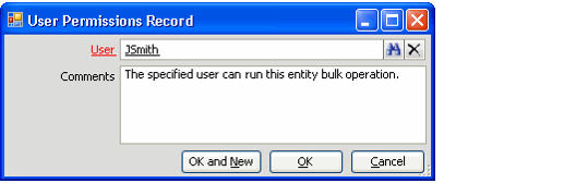 Bulk Operations User Permissions Form