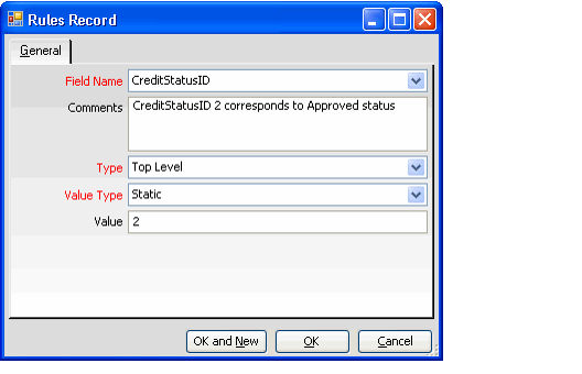 Bulk Operations Rule Form