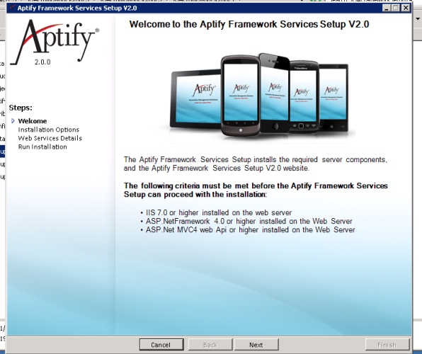 Setup Welcome Screen
