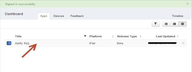 HockeyApp - App Selection
